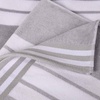 Superior Striped Cotton Reversible Beach Towel Set, 6 PC, Multi Color(Light Grey)
