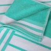 Superior Striped Cotton Reversible Beach Towel Set, 6 PC, Multi Color(Mint)
