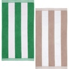 Superior Striped Cotton Reversible Beach Towel Set, 6 PC, Multi Color(Multicolor 2)