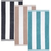 Superior Striped Cotton Reversible Beach Towel Set, 6 PC, Multi Color(Multicolor)