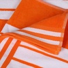 Superior Striped Cotton Reversible Beach Towel Set, 6 PC, Multi Color(Orange)