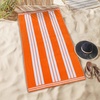 Superior Striped Cotton Reversible Beach Towel Set, 6 PC, Multi Color(Orange)