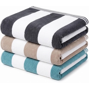 Superior Striped Cotton Reversible Beach Towel Set, 6 PC, Multi Color(Multicolor)