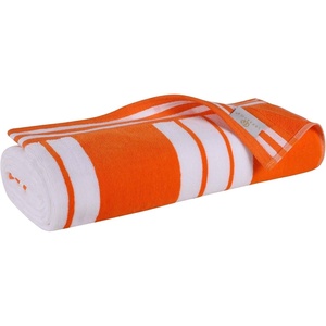 Superior Striped Cotton Reversible Beach Towel Set, 6 PC, Multi Color(Orange)