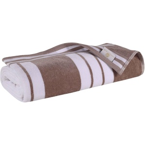 Superior Striped Cotton Reversible Beach Towel Set, 6 PC, Multi Color(Taupe)