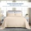 SUPERIOR 2 Piece Celtic Circles Cotton Bedspread Set, Decorative Bed Spread, Home Bed Decor, 1 Pillow Sham, Medium Weight Blanket, Matelasse Coverlet Bedding, Wedding Ring Design, Full, Charcoal(Ivory)