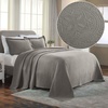 SUPERIOR 2 Piece Celtic Circles Cotton Bedspread Set, Decorative Bed Spread, Home Bed Decor, 1 Pillow Sham, Medium Weight Blanket, Matelasse Coverlet Bedding, Wedding Ring Design, Full, Charcoal(Charcoal)