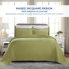 SUPERIOR 2 Piece Celtic Circles Cotton Bedspread Set, Decorative Bed Spread, Home Bed Decor, 1 Pillow Sham, Medium Weight Blanket, Matelasse Coverlet Bedding, Wedding Ring Design, Full, Charcoal(Sweet Pea)