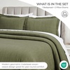 SUPERIOR 2 Piece Celtic Circles Cotton Bedspread Set, Decorative Bed Spread, Home Bed Decor, 1 Pillow Sham, Medium Weight Blanket, Matelasse Coverlet Bedding, Wedding Ring Design, Full, Charcoal(Olive Green)