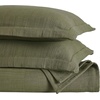 SUPERIOR 2 Piece Celtic Circles Cotton Bedspread Set, Decorative Bed Spread, Home Bed Decor, 1 Pillow Sham, Medium Weight Blanket, Matelasse Coverlet Bedding, Wedding Ring Design, Full, Charcoal(Olive Green)