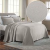 SUPERIOR 2 Piece Celtic Circles Cotton Bedspread Set, Decorative Bed Spread, Home Bed Decor, 1 Pillow Sham, Medium Weight Blanket, Matelasse Coverlet Bedding, Wedding Ring Design, Full, Charcoal(Platinum)