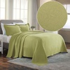 SUPERIOR 2 Piece Celtic Circles Cotton Bedspread Set, Decorative Bed Spread, Home Bed Decor, 1 Pillow Sham, Medium Weight Blanket, Matelasse Coverlet Bedding, Wedding Ring Design, Full, Charcoal(Sweet Pea)