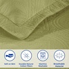 SUPERIOR 2 Piece Celtic Circles Cotton Bedspread Set, Decorative Bed Spread, Home Bed Decor, 1 Pillow Sham, Medium Weight Blanket, Matelasse Coverlet Bedding, Wedding Ring Design, Full, Charcoal(Sweet Pea)
