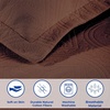 SUPERIOR 2 Piece Celtic Circles Cotton Bedspread Set, Decorative Bed Spread, Home Bed Decor, 1 Pillow Sham, Medium Weight Blanket, Matelasse Coverlet Bedding, Wedding Ring Design, Full, Charcoal(Cappuccino)