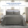 SUPERIOR 2 Piece Celtic Circles Cotton Bedspread Set, Decorative Bed Spread, Home Bed Decor, 1 Pillow Sham, Medium Weight Blanket, Matelasse Coverlet Bedding, Wedding Ring Design, Full, Charcoal(Charcoal)