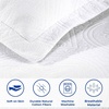 SUPERIOR 2 Piece Celtic Circles Cotton Bedspread Set, Decorative Bed Spread, Home Bed Decor, 1 Pillow Sham, Medium Weight Blanket, Matelasse Coverlet Bedding, Wedding Ring Design, Full, Charcoal(White)