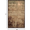 SUPERIOR Indoor Area Rug, Jute Backed Modern Abstract Rugs for Living Room, Dining, Kitchen, Office, Bedroom, Hardwood Floor Decor, Afton Collection Cool Grey – 5’x8′(Slate)