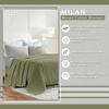 SUPERIOR Milan Cotton Blanket, for Picnic, Beach, Traveling or Camping, Bedroom Decor, Essentials, Cover for Bed, Couch, Lounging, Textured Jacquard, Striped Woven Blanket, California King, White(Sage)