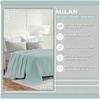 SUPERIOR Milan Cotton Blanket, for Picnic, Beach, Traveling or Camping, Bedroom Decor, Essentials, Cover for Bed, Couch, Lounging, Textured Jacquard, Striped Woven Blanket, California King, White(Aqua)