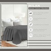 SUPERIOR Milan Cotton Blanket, for Picnic, Beach, Traveling or Camping, Bedroom Decor, Essentials, Cover for Bed, Couch, Lounging, Textured Jacquard, Striped Woven Blanket, California King, White(Charcoal)