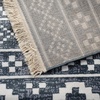 Superior Indoor Area Rug, Jute Backed, Perfect for Entryway, Office, Living/Dining Room, Bedroom, Kitchen, Hardwood Floor, Geometric Decor, Genaine Collection, 2′ x 3′, Nightfall Blue