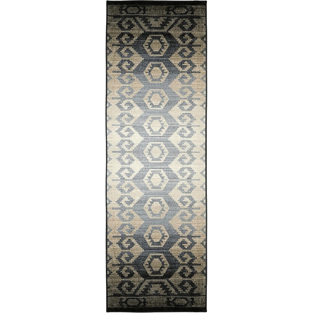 image:imageSuperior Catori Rustic Indoor Washable Area Rug Perfect for Living Room Bedroom Farmhouse Kitchen Under Dining Table Rug for Home and Office Ideal for on Tile amp Carpet 27 x 8 BlueGray27 x 8 Runner