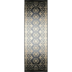 Superior Catori Rustic Indoor Washable Area Rug, Perfect for Living Room, Bedroom, Farmhouse, Kitchen, Under Dining Table, Rug for Home and Office, Ideal for on Tile & Carpet, 2’7″ x 8″, Blue/Gray(2’7″ x 8′ (Runner))