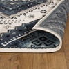 Superior Indoor Area Rug, Jute Backing, Plush Floral Paisley Rugs for Entryway, Kitchen Floors, Office Floor Cover, Damask Medallion Rugs, Parkway Collection, 5′ x 8′, White/Navy Blue