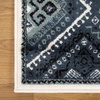 Superior Indoor Area Rug, Jute Backing, Plush Floral Paisley Rugs for Entryway, Kitchen Floors, Office Floor Cover, Damask Medallion Rugs, Parkway Collection, 5′ x 8′, White/Navy Blue