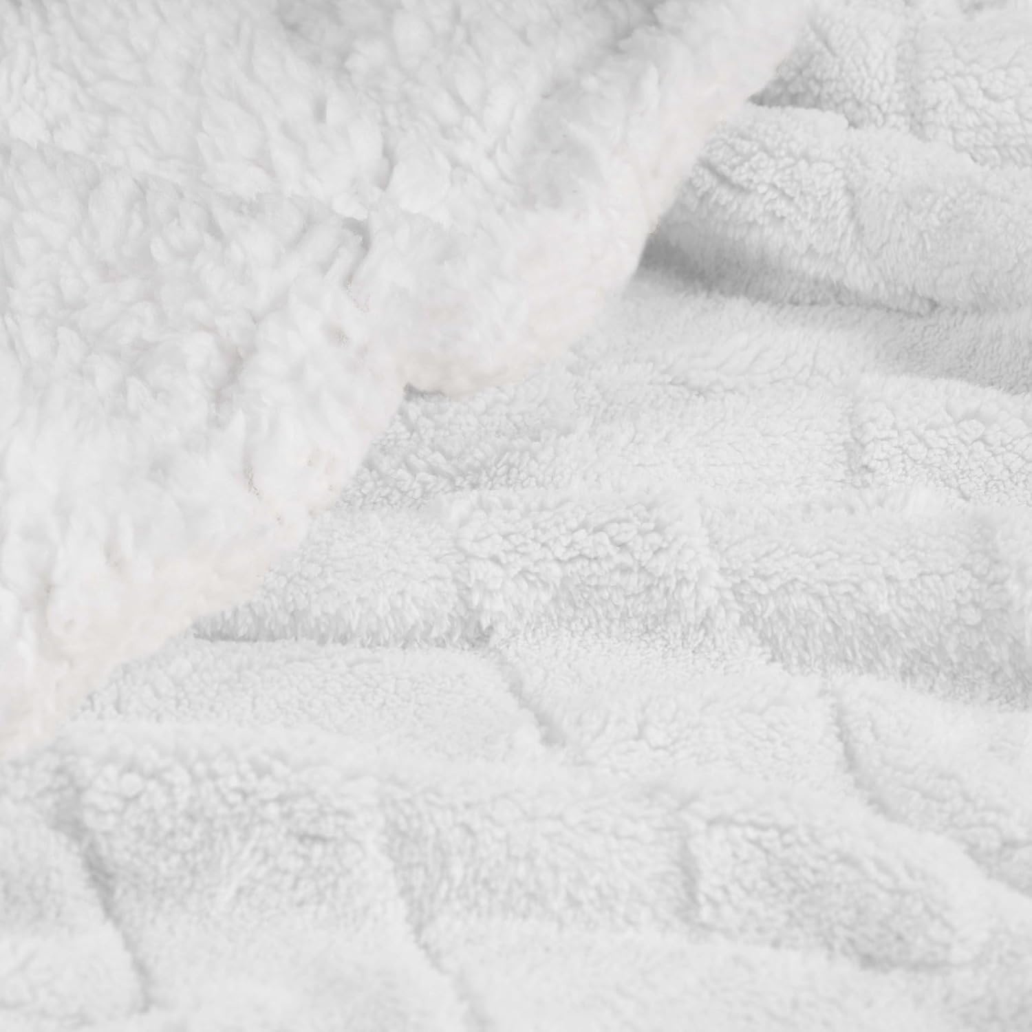 image:imageSUPERIOR Fleece Reversible Lattice Blanket Decorative Blankets for Bedroom Sofa Fuzzy Plush Fluffy Soft Cute Room Decor Beautiful Cover Comfort Essentials Nuuk Collection FullQueen RustWhite