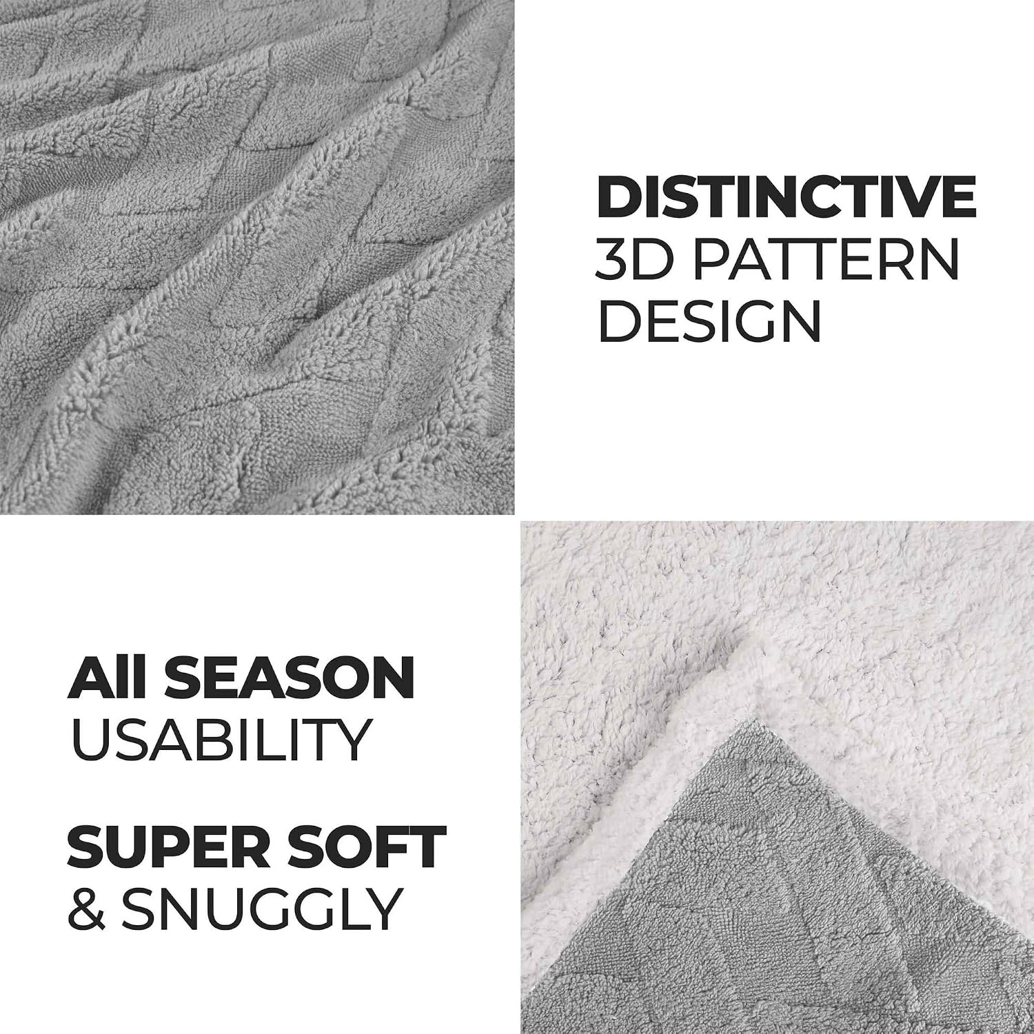 image:imageSUPERIOR Fleece Reversible Lattice Blanket Decorative Blankets for Bedroom Sofa Fuzzy Plush Fluffy Soft Cute Room Decor Beautiful Cover Comfort Essentials Nuuk Collection FullQueen RustPlatinum