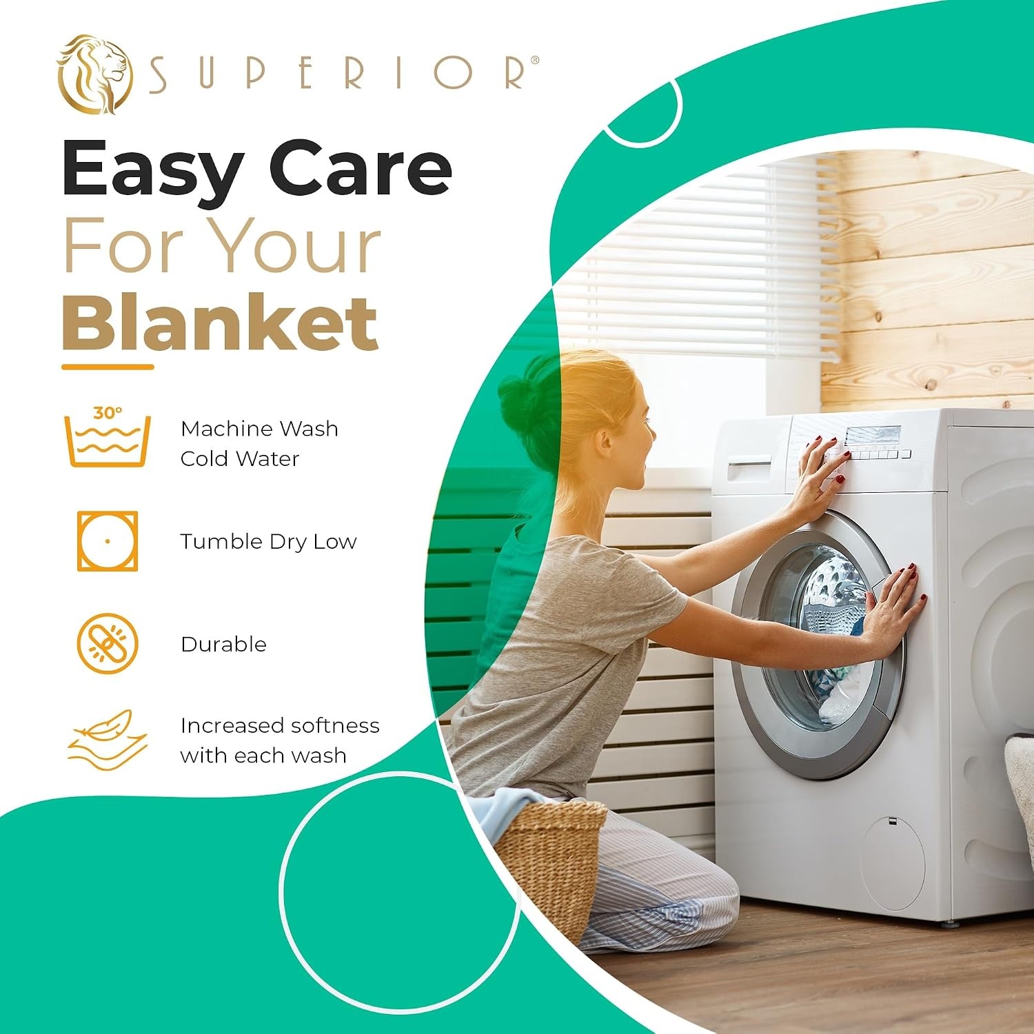 image:imageSuperior Cotton Blanket Lightweight Soft Breathable Comfy Bedding FullQueen TurquoiseGumdrop Green Z