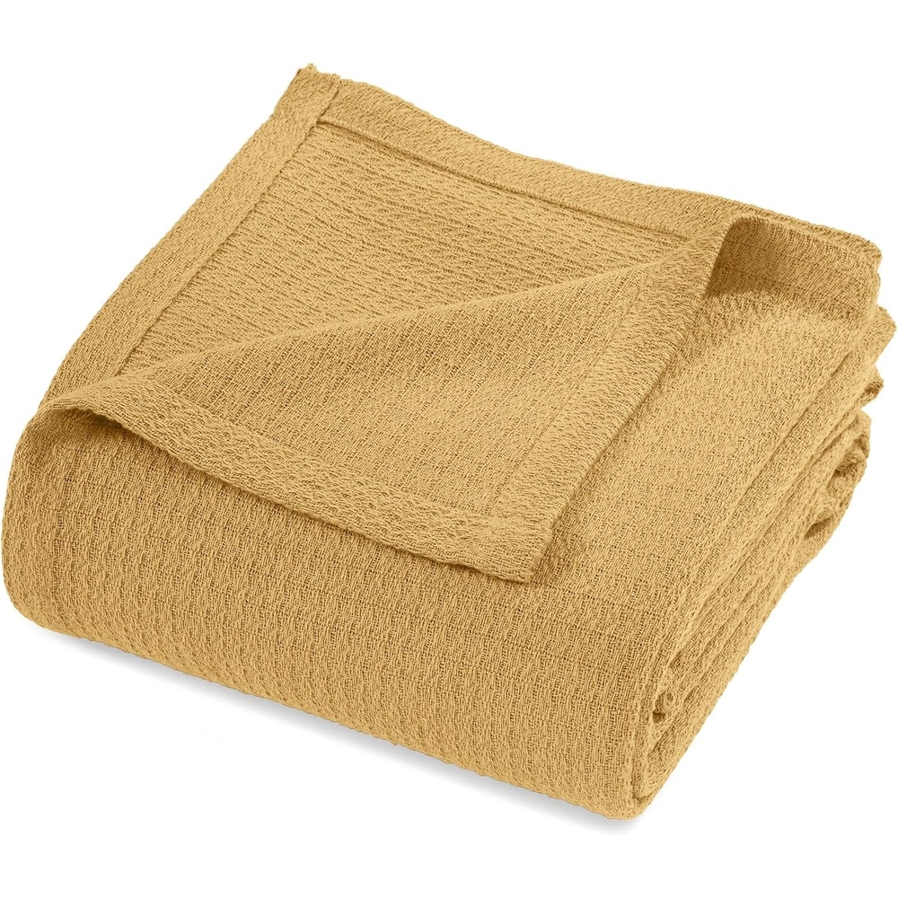 image:imageSuperior Cotton Blanket Lightweight Soft Breathable Comfy Bedding FullQueen TurquoiseSahara Z