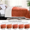 SUPERIOR Fleece Reversible Lattice Blanket, Decorative Blankets for Bedroom, Sofa, Fuzzy, Plush, Fluffy, Soft, Cute Room Decor, Beautiful Cover, Comfort Essentials, Nuuk Collection, Full/Queen, Rust(Rust)