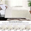 SUPERIOR Fleece Reversible Lattice Blanket, Decorative Blankets for Bedroom, Sofa, Fuzzy, Plush, Fluffy, Soft, Cute Room Decor, Beautiful Cover, Comfort Essentials, Nuuk Collection, Full/Queen, Rust(Ivory)
