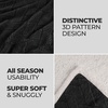 SUPERIOR Fleece Reversible Lattice Blanket, Decorative Blankets for Bedroom, Sofa, Fuzzy, Plush, Fluffy, Soft, Cute Room Decor, Beautiful Cover, Comfort Essentials, Nuuk Collection, Full/Queen, Rust(Black)