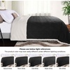 SUPERIOR Fleece Reversible Lattice Blanket, Decorative Blankets for Bedroom, Sofa, Fuzzy, Plush, Fluffy, Soft, Cute Room Decor, Beautiful Cover, Comfort Essentials, Nuuk Collection, Full/Queen, Rust(Black)