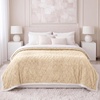 SUPERIOR Fleece Reversible Lattice Blanket, Decorative Blankets for Bedroom, Sofa, Fuzzy, Plush, Fluffy, Soft, Cute Room Decor, Beautiful Cover, Comfort Essentials, Nuuk Collection, Full/Queen, Rust(Cream)