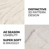 SUPERIOR Fleece Reversible Lattice Blanket, Decorative Blankets for Bedroom, Sofa, Fuzzy, Plush, Fluffy, Soft, Cute Room Decor, Beautiful Cover, Comfort Essentials, Nuuk Collection, Full/Queen, Rust(Ivory)