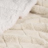 SUPERIOR Fleece Reversible Lattice Blanket, Decorative Blankets for Bedroom, Sofa, Fuzzy, Plush, Fluffy, Soft, Cute Room Decor, Beautiful Cover, Comfort Essentials, Nuuk Collection, Full/Queen, Rust(Ivory)