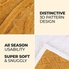 SUPERIOR Fleece Reversible Lattice Blanket, Decorative Blankets for Bedroom, Sofa, Fuzzy, Plush, Fluffy, Soft, Cute Room Decor, Beautiful Cover, Comfort Essentials, Nuuk Collection, Full/Queen, Rust(Gold)