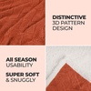 SUPERIOR Fleece Reversible Lattice Blanket, Decorative Blankets for Bedroom, Sofa, Fuzzy, Plush, Fluffy, Soft, Cute Room Decor, Beautiful Cover, Comfort Essentials, Nuuk Collection, Full/Queen, Rust(Rust)