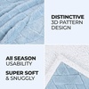 SUPERIOR Fleece Reversible Lattice Blanket, Decorative Blankets for Bedroom, Sofa, Fuzzy, Plush, Fluffy, Soft, Cute Room Decor, Beautiful Cover, Comfort Essentials, Nuuk Collection, Full/Queen, Rust(Light Blue)