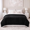 SUPERIOR Fleece Reversible Lattice Blanket, Decorative Blankets for Bedroom, Sofa, Fuzzy, Plush, Fluffy, Soft, Cute Room Decor, Beautiful Cover, Comfort Essentials, Nuuk Collection, Full/Queen, Rust(Black)