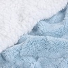 SUPERIOR Fleece Reversible Lattice Blanket, Decorative Blankets for Bedroom, Sofa, Fuzzy, Plush, Fluffy, Soft, Cute Room Decor, Beautiful Cover, Comfort Essentials, Nuuk Collection, Full/Queen, Rust(Light Blue)
