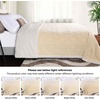 SUPERIOR Fleece Reversible Lattice Blanket, Decorative Blankets for Bedroom, Sofa, Fuzzy, Plush, Fluffy, Soft, Cute Room Decor, Beautiful Cover, Comfort Essentials, Nuuk Collection, Full/Queen, Rust(Cream)