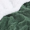 SUPERIOR Fleece Reversible Lattice Blanket, Decorative Blankets for Bedroom, Sofa, Fuzzy, Plush, Fluffy, Soft, Cute Room Decor, Beautiful Cover, Comfort Essentials, Nuuk Collection, Full/Queen, Rust(Green)