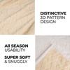 SUPERIOR Fleece Reversible Lattice Blanket, Decorative Blankets for Bedroom, Sofa, Fuzzy, Plush, Fluffy, Soft, Cute Room Decor, Beautiful Cover, Comfort Essentials, Nuuk Collection, Full/Queen, Rust(Cream)
