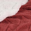 SUPERIOR Fleece Reversible Lattice Blanket, Decorative Blankets for Bedroom, Sofa, Fuzzy, Plush, Fluffy, Soft, Cute Room Decor, Beautiful Cover, Comfort Essentials, Nuuk Collection, Full/Queen, Rust(Poppy Red)