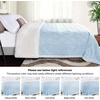 SUPERIOR Fleece Reversible Lattice Blanket, Decorative Blankets for Bedroom, Sofa, Fuzzy, Plush, Fluffy, Soft, Cute Room Decor, Beautiful Cover, Comfort Essentials, Nuuk Collection, Full/Queen, Rust(Light Blue)